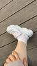 安踏（ANTA）【瑪麗珍2】C37厚底涼鞋女秋季透氣軟底舒適沙灘鞋122528507 象牙白/一度灰-3 38 (女7碼) 曬單實(shí)拍圖