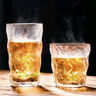FGHGF網(wǎng)紅玻璃杯家用ins風(fēng)杯子加厚防燙水杯冰川紋飲料杯啤酒杯 冰川矮杯2個 250ml 曬單實(shí)拍圖
