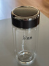 希諾抗菌玻璃杯雙層透明水杯男高檔泡茶杯子XN-1926中閃銀灰 370mL 曬單實拍圖