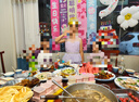 富羅迷女童連衣裙夏季無(wú)袖洋氣小女孩網(wǎng)紗蛋糕裙中大童禮服裙 紫色 165  曬單實(shí)拍圖