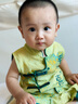 G. DUCKKIDS嬰兒衣服夏裝男寶寶連體衣夏季薄款滿月宴新中式國風(fēng)幼兒周歲禮服 綠色 73cm 曬單實拍圖