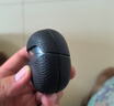 ESCASE適用華為FreeClip保護(hù)套耳夾耳機(jī)套無(wú)線藍(lán)牙耳機(jī)真牛皮不沾灰防滑防摔殼黑色+掛繩 曬單實(shí)拍圖