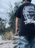 斯圖西（stussy）夏季純棉 雕塑頭像短袖潮牌印花情侶寬松重磅T恤上衣 男女同款 黑色 L 曬單實(shí)拍圖