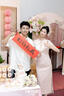 泰勒馬丁粉色旗袍新娘敬酒服新中式結(jié)婚訂婚婚禮服小個子可穿晨袍 QP03(短袖款無長袖款) S 曬單實拍圖