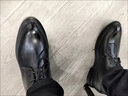 啄木鳥(niǎo)內增高皮鞋男士真皮隱形商務(wù)軟底正裝西裝休閑英倫結婚新郎男鞋 黑色紋面增高6厘米 37 曬單實(shí)拍圖