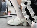 瑜尚臻品 瑪麗珍鞋女高跟鞋女2025新款小皮鞋配裙子jk鞋百搭甜美粗跟單鞋 米色 37 曬單實(shí)拍圖