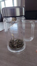 蘇泊爾（SUPOR）雙層玻璃杯茶杯高硼硅男士商務(wù)水杯帶把辦公泡茶大容量商務(wù)辦公男 流光銀570ML【雙層防燙 贈茶濾】 曬單實拍圖