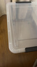 禧天龍塑料衣物收納箱玩具整理箱55L 透明 3個裝 帶輪 曬單實拍圖
