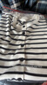 兆君2024秋季新款長(cháng)袖桑蠶絲針織開(kāi)衫女時(shí)尚黑白條紋圓領(lǐng)絲棉上衣 黑白條紋 XL 曬單實(shí)拍圖