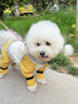 wakytu英國狗狗衣服春夏小型犬比熊可牽引寵物外出防臟四腳沖鋒衣 M碼-【適用于14-20斤以?xún)葠?ài)寵】 曬單實(shí)拍圖
