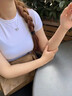 夢染S999足銀項(xiàng)鏈女生鎖骨鏈生日禮物送女友老婆實(shí)用走心閨蜜時(shí)尚吊墜 莫比烏斯雙環(huán)項(xiàng)鏈（銀色） 曬單實(shí)拍圖