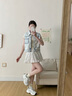 CAMILA KSENIA老爹鞋女士2025新款夏季時尚高檔厚底網(wǎng)面透氣小白休閑百搭運動鞋 米白色 36 曬單實拍圖