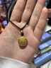 夢(mèng)金園七夕禮物黃金吊墜足金八寶羅盤蓮花吊墜生日送女友定價(jià)約1.05克 曬單實(shí)拍圖