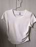 森馬（Semir）【甜心女高】長(zhǎng)袖t恤女短款緊身蕾絲花邊上衣24新款甜美印花外穿 淺花灰00202 165/88A/L 曬單實(shí)拍圖