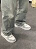 安踏（ANTA）男鞋板鞋子男2025夏季新款皮面防潑水耐磨休閑鞋輕便潮流小白鞋男 微熏灰/魚肚白 42 曬單實拍圖