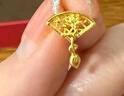 航民首飾 玉蘭花開(kāi) 黃金耳釘足金古法花絲母節XYJ1840工費110元/件 1.91g 曬單實(shí)拍圖