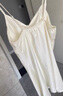 斤慕性感睡衣女2025年夏季新款純欲風(fēng)冰絲綢帶胸墊吊帶睡裙短裙 奶白L碼 100-120斤 曬單實(shí)拍圖