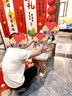 帛雷斯諾漢服親子裝母子夏季嬰兒漢服親子裝一家三口新款中國風短袖T恤 中國風 杏色上衣 媽媽L(約120-140斤) 曬單實拍圖