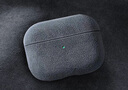 0度 蘋(píng)果AirPods Pro4/3代耳機(jī)殼保護(hù)套 Pods2/1代歐締蘭毛絨藍(lán)牙耳機(jī)保護(hù)殼 全包防摔抗指紋輕奢男女 黑灰色-意大利Alcantara材質(zhì) AirPods Pro (第二代) 曬單實(shí)拍圖
