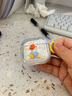 雅思戀 趣味卡通鴨子Air.pods保護套蘋(píng)果air.pods Pro2耳.機保護套蘋(píng)果二三代保護套 Airpods 4代【香腸嘴鴨子+黃圓扣】 曬單實(shí)拍圖