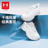 安德瑪（Under Armour）童鞋男女大童運動(dòng)鞋束帶老爹鞋厚底舒軟緩震兒童小白鞋2441302 曬單實(shí)拍圖