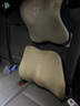 愛車屋汽車頭枕3D護(hù)頸枕靠枕腰靠太空記憶棉座椅頸椎枕奔馳寶馬奧迪通用 【陸地頭等艙】摩卡咖-套裝 曬單實拍圖