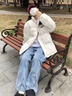 俞兆林羽絨棉服女2025新款冬季外套短款羽絨棉服小個(gè)子學(xué)生棉襖面包服女 白色 S 【建議105斤以?xún)取?曬單實(shí)拍圖