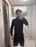 倉(cāng)石一樹(shù)黑色商務(wù)襯衫男高級(jí)感痞帥夏季韓版明星同款2025新款修身襯衣高端 黑色 XL 曬單實(shí)拍圖