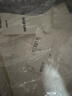 無印良品（MUJI）Labo 女式 桑蠶絲混 束腰長上衣 襯衫 外套 秋冬季款AF033C4A 淺灰色條紋 XL (165/92A) 曬單實拍圖