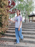 G.DUCKKIDS童裝女童牛仔褲夏季薄款兒童運(yùn)動(dòng)褲小女孩褲子中大童學(xué)生防蚊褲 藍(lán)色835- 150 適合身高140-150cm年齡11-12 曬單實(shí)拍圖