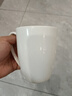 紅牡丹景德鎮(zhèn)純白瓷杯馬克杯家用水杯辦公室大容量杯子釉下彩骨瓷茶杯子 純白月光馬克杯4個裝 曬單實拍圖