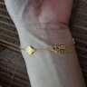 CRD克徠帝碎碎冰碎金金四葉草手鏈黃金足金實心5G送女友節(jié)日禮物 6g 曬單實拍圖