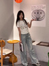 韓版正肩白色短袖t恤女2025新款夏季設(shè)計感小眾修身顯瘦短款上衣 白色 M 曬單實拍圖