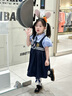 可英 GOWINBABY女童連衣裙學(xué)院風(fēng)2025夏季新款女孩可愛背帶裙女寶兔子連衣公主裙 藍(lán)色(套裝+發(fā)夾+白色襪子) 110 cm 曬單實拍圖