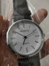 休閑時(shí)尚簡(jiǎn)約男士禮品手表男款大表盤(pán)石英皮帶表 數字白黑 40mm 曬單實(shí)拍圖