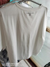 佐丹奴抗皺保型T恤女新款易打理垂感圓領(lǐng)寬袖口短袖上衣13325237 16皎白 XL 曬單實(shí)拍圖