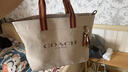 蔻馳（COACH）【品牌直供】男士CANVAS大號手提帆布包米黃色CJ486情人節禮物 曬單實(shí)拍圖