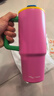 Glasslock&wigglewiggle聯(lián)名水杯吸管杯男女卡通保溫保冷車載保溫杯 900ml 曬單實(shí)拍圖