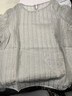 尚靜純色肌理感簡(jiǎn)約襯衫夏季款小清新通勤圓領(lǐng)上衣女 灰色  L  曬單實(shí)拍圖