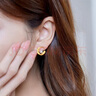 周生生足金愛情密語(yǔ)羽毛珍珠耳飾耳環(huán)女94000E 定價(jià) 曬單實(shí)拍圖