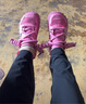 OETZI冰人奧茲 男鞋丑萌網(wǎng)面透氣帆布鞋女情侶百搭果凍大頭丑鞋 粉色T23120143 37 曬單實(shí)拍圖