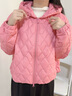 波司登輕薄羽絨服女短款90絨連帽菱格保暖外套B250135316 曬單實(shí)拍圖