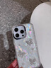 SONGNITE珍珠蝴蝶適用蘋果16promax手機殼iphone15新款水鉆鏡頭膜14pm貝殼紋13氣囊防摔12相機按鍵全包高級 【純色蝴蝶】AI相機按鍵  珍珠水鉆 蘋果16pro max 曬單實拍圖