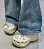 卡駱馳crocs檀健次同款復(fù)古洞洞鞋女鞋厚底老爹鞋小鯨魚洞洞鞋206302 骨白色-2Y2(含智必星) 34 (210mm) 曬單實(shí)拍圖