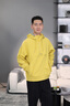 KAMA綠色衣服褂子長(cháng)袖套頭夾克衫2025新款秋季情侶微闊版型休閑外套 黃色 S 曬單實(shí)拍圖