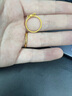 周六福（ZLF） 黃金戒指女款足金閃砂浪漫絲帶系列愛心蝴蝶結指環(huán) 計價T 10號-1.6g 曬單實拍圖