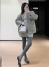 良人訪灰色打底褲女春秋外穿2025新款冬季加絨加厚打底襪壓力顯瘦連褲襪 深灰色 1條裝 L （建議體重90-120斤） 曬單實拍圖