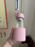 北鼎（Buydeem）泡茶隨手杯 茶水分離家用耐高溫玻璃杯便攜辦公水杯節(jié)日送禮 【豬豬粉】暢快飲|茶水分離630ml 曬單實(shí)拍圖