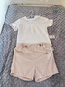 OAK FAMILY夏季新品t恤童裝寶寶衣服純棉短袖白色T恤男童女童polo衫上衣 白色 T恤 90 cm 曬單實拍圖