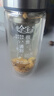 野鴿雙層中空鋼化玻璃杯保溫水杯茶水分離男士防摔耐高溫 弧度500ml鋼本色0010余生很 曬單實(shí)拍圖